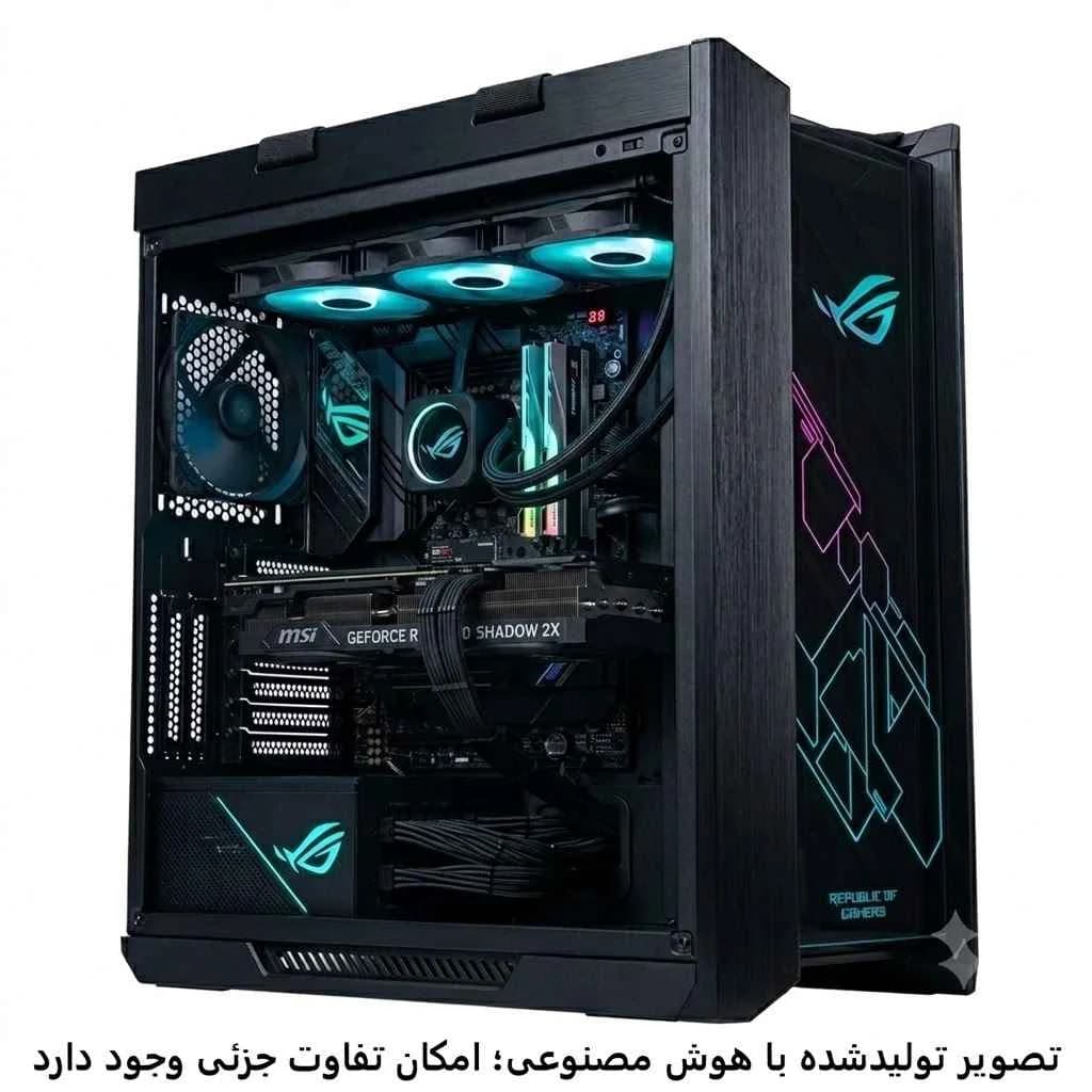 کیس گیمینگ بالا رده 265k- z890 f- 32GB DDR5- SSD 1TB- HDD 2TB- rtx5070 12GB کد 1-G031