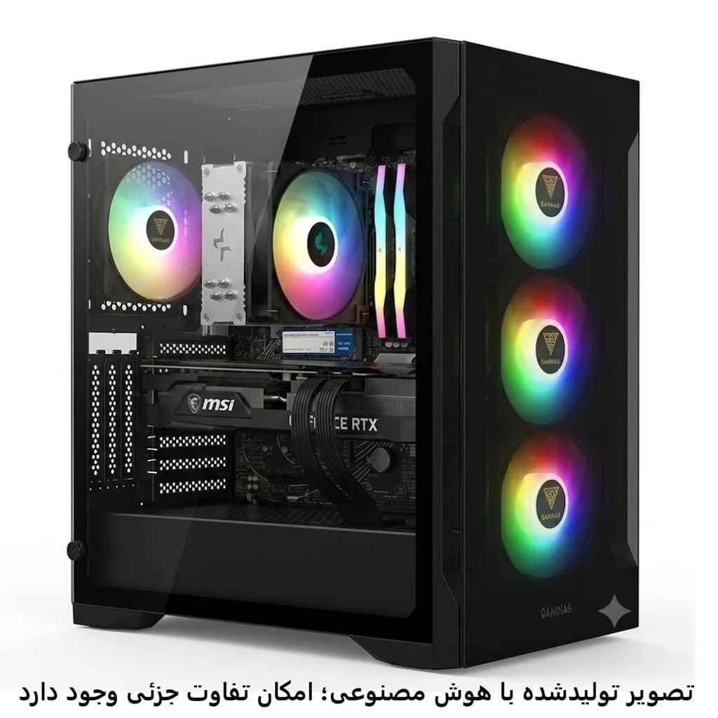 کیس گیمینگ میان رده i5 7600- b650- 32GB DDR5- SSD 1TB- 5070 12GB کد 2-G020