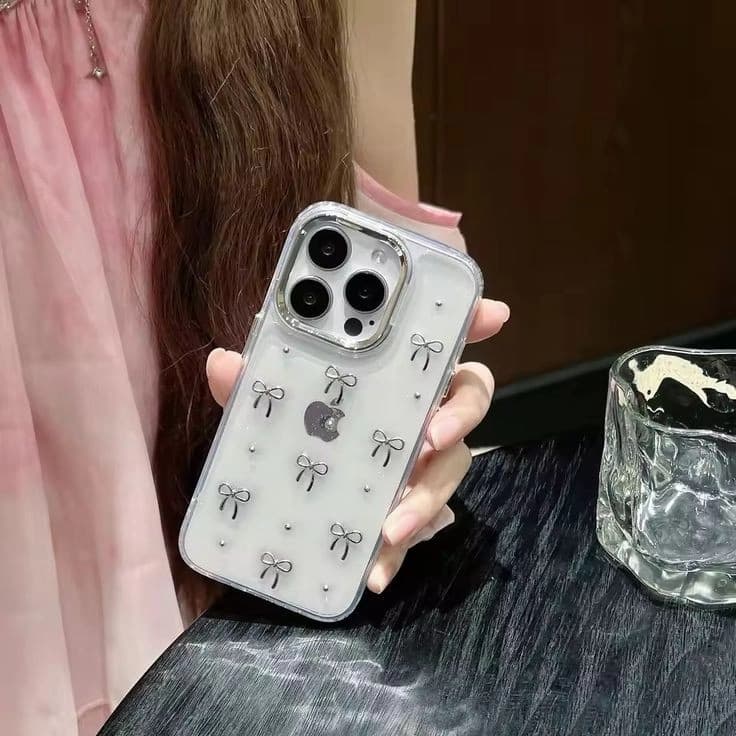 قاب گوشی پاپیون اکلیلی(Bowtie Glitter Case)