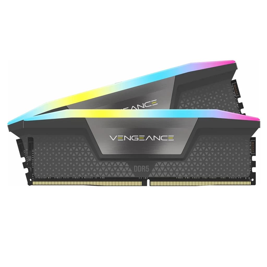 رم دو کاناله کورسیر Vengeance RGB DDR5 64GB Dual 6000MHz CL40 Cool Grey (EXPO&XMP)