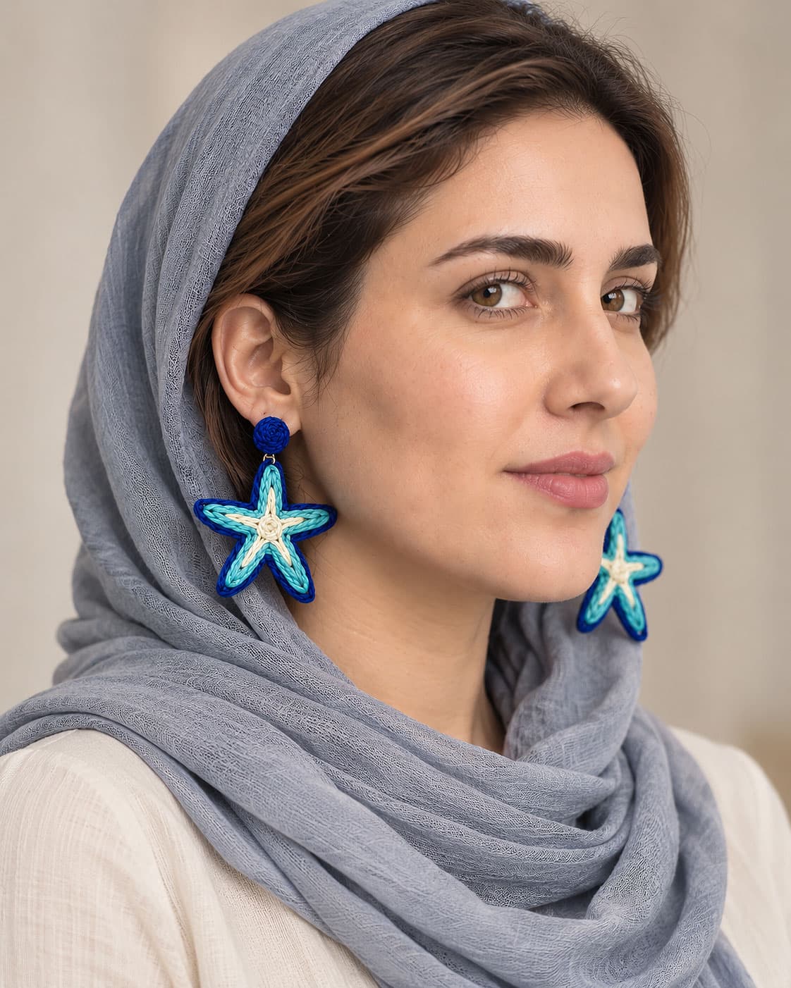 گوشواره دست‌ساز ستاره دریایی