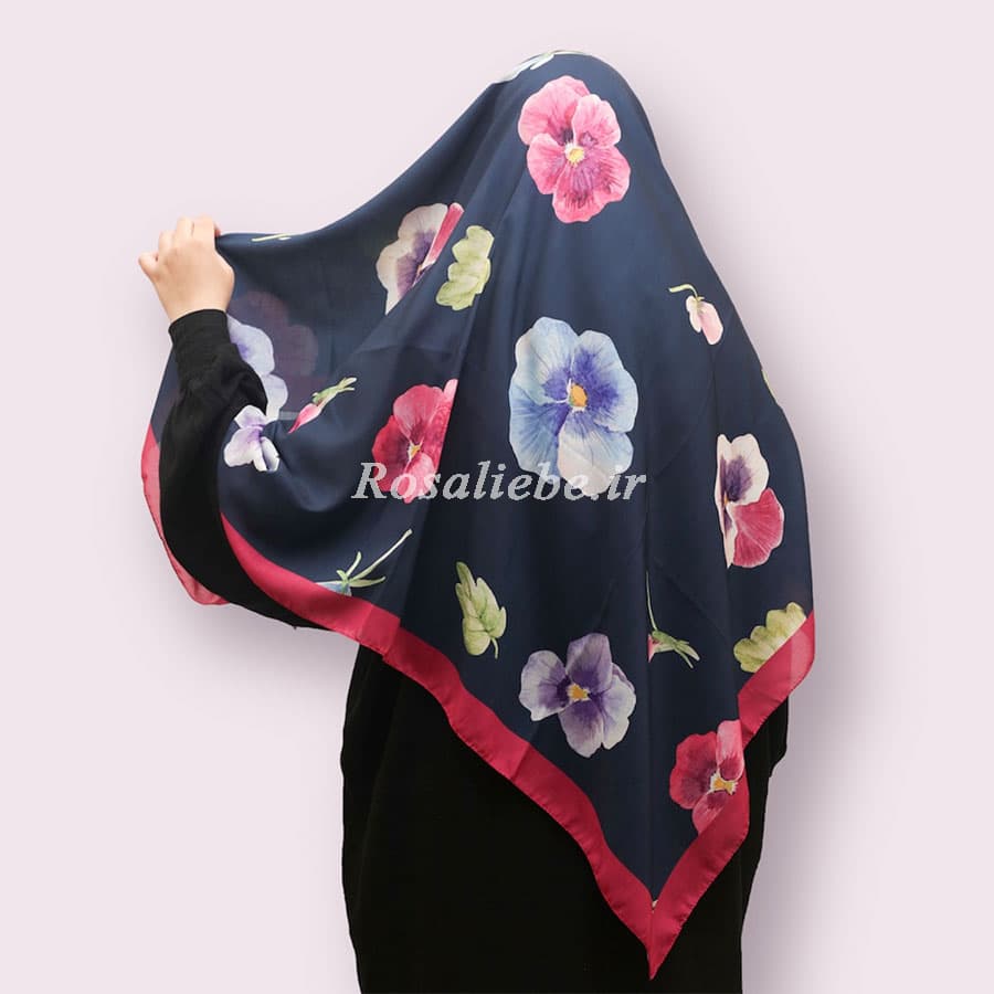 روسری نخی بنفشه — تصویر ۶