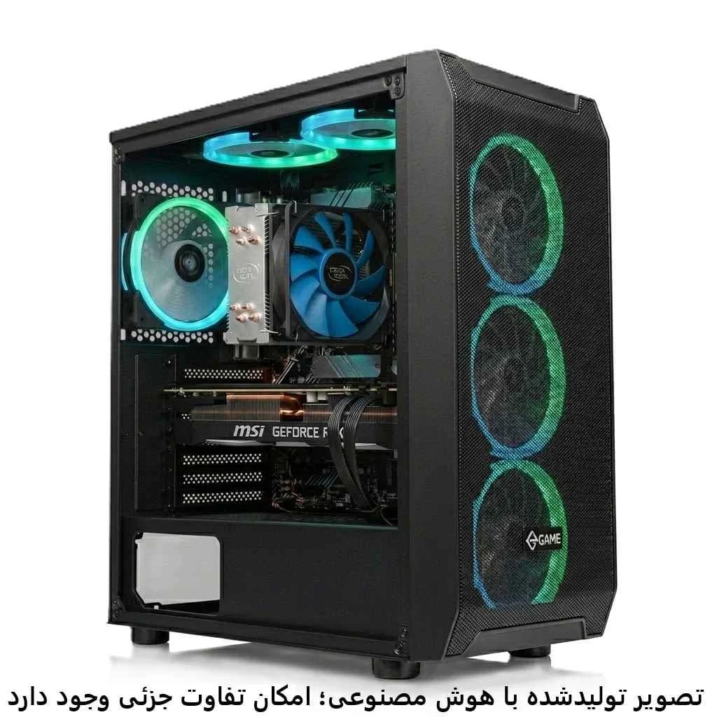 کیس اسمبل شده گیمینگ 13100f- H610mk- 16GB DDR4- SSD 500GB- RTX2060 8GB کد 1-GS011 — تصویر ۶