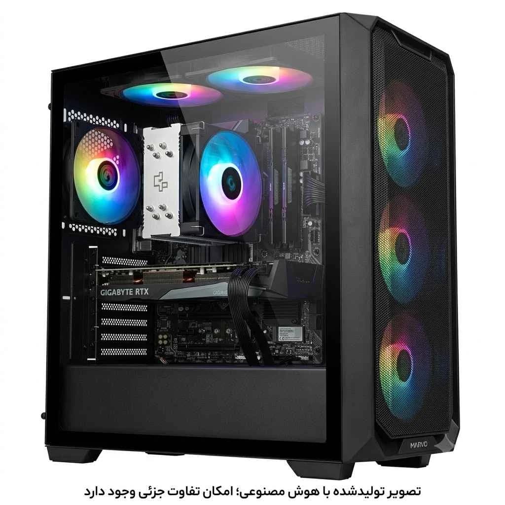 کیس اسمبل شده گیمینگ RYZEN 5 7600- A620MK- DDR5 32GB- SSD 1TB- RX5600 XT کد 1-GS012 — تصویر ۶