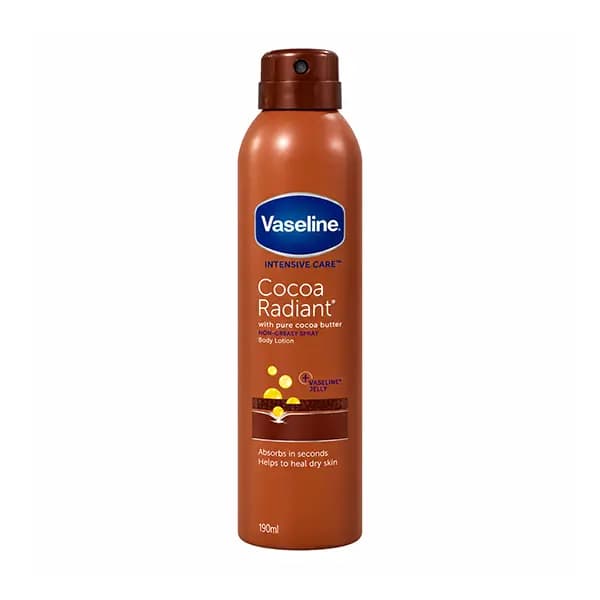 اسپری مرطوب کننده بدن وازلین Vaseline حاوی عصاره کاکائو حجم 190ml اصل