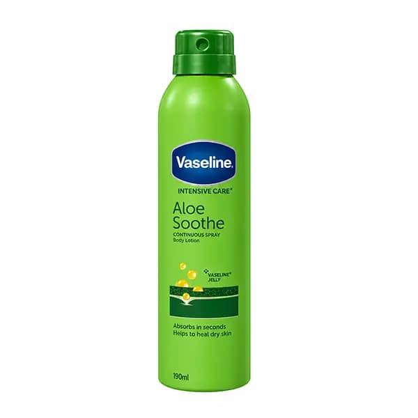 اسپری مرطوب کننده بدن وازلین Vaseline رایحه آلوئه ورا حجم 190ml اصل
