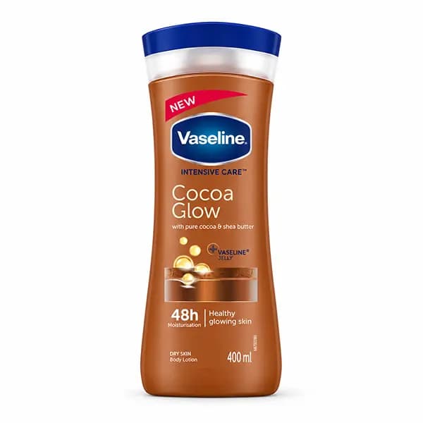 لوسیون بدن وازلین کاکائو VASELINE COCOA GLOW حجم 400ml اصل — تصویر ۲