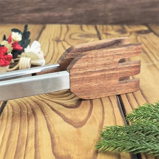 انبر سالاد دسته و سر چوبی آکاسیا تیره شنگیا — تصویر ۲