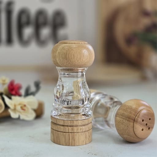 نمک پاش هرمی چوبی اکرولیک تک سایز
