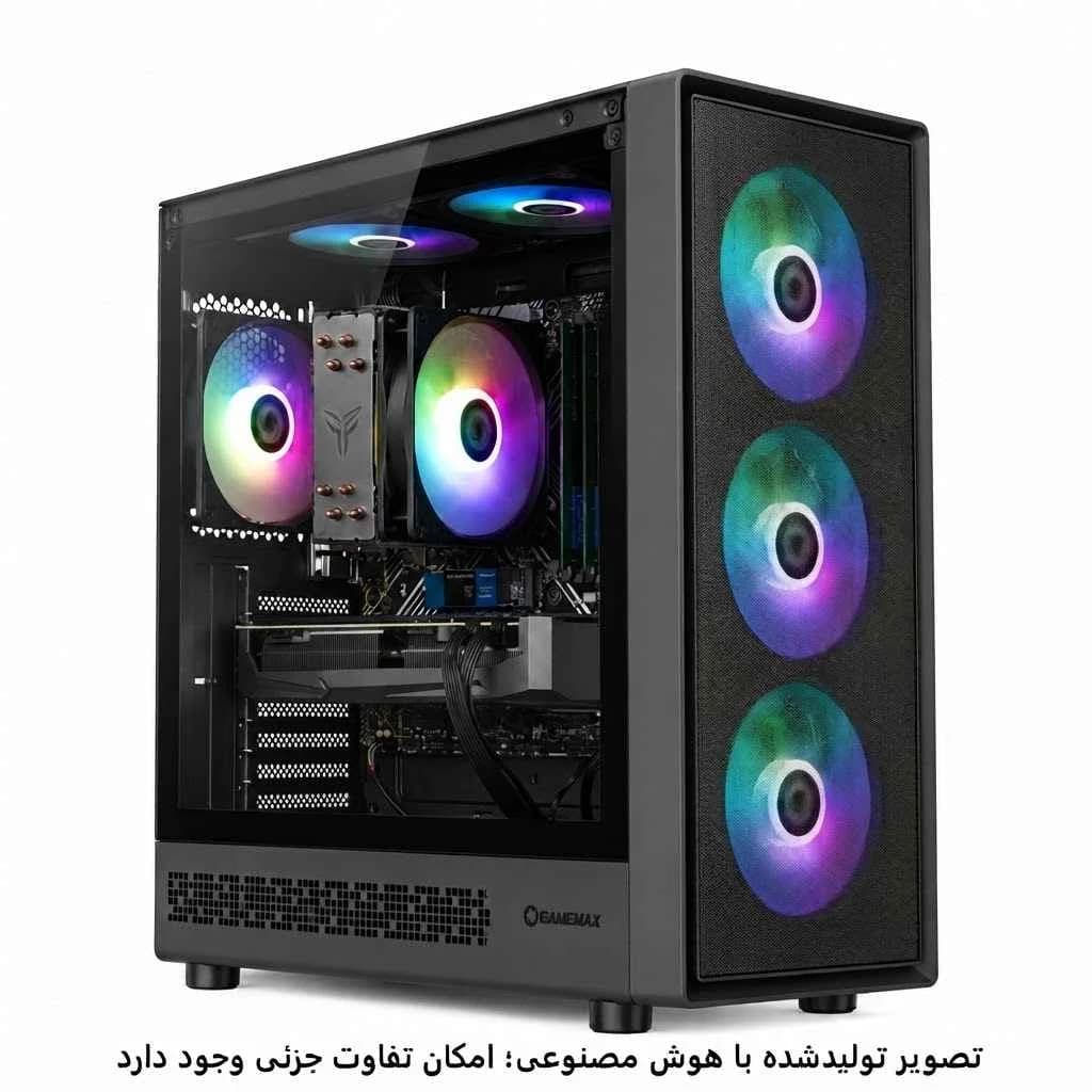 کیس اسمبل شده گیمینگ i5 12400F-H610M-K-16GB DDR4-SSD 1TB-RTX 3060کد-GS017