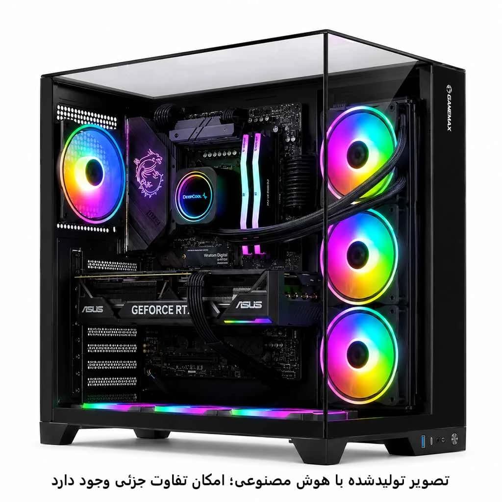 کیس اسمبل شده گیمینگ میان رده 7800X3D- X870- 32GB DDR5- SSD 1TB- RTX 5070 کدG052