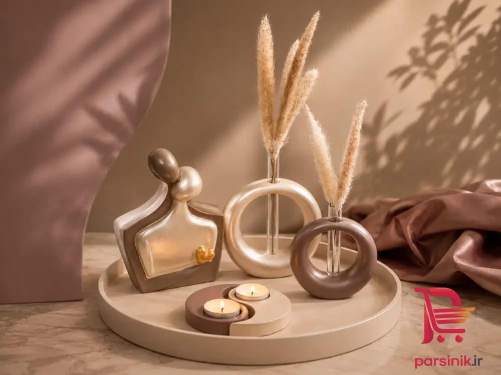 ست دکوری مجسمه همدم و گلجا حلقه