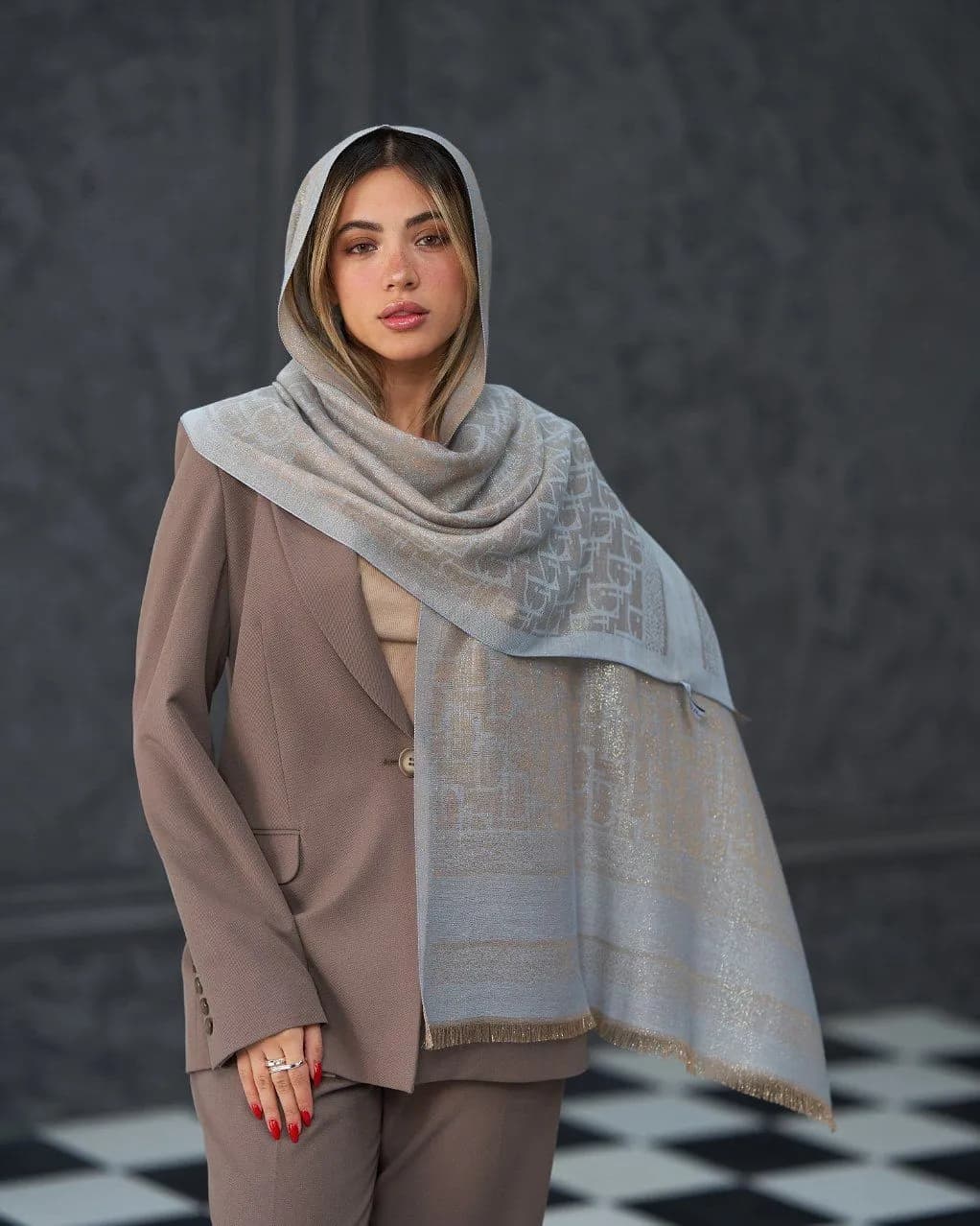 شال لمه دار مارک Dior