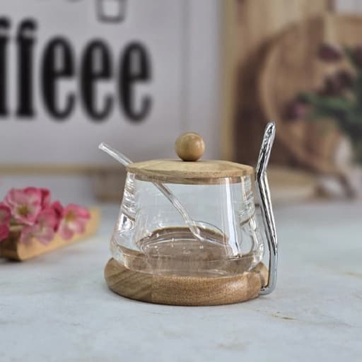 بانکه مخروطی اکرولیک درب و استند بامبو — تصویر ۲