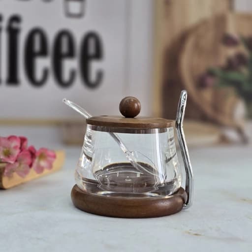 بانکه مخروطی اکرولیک درب و استند بامبو — تصویر ۳