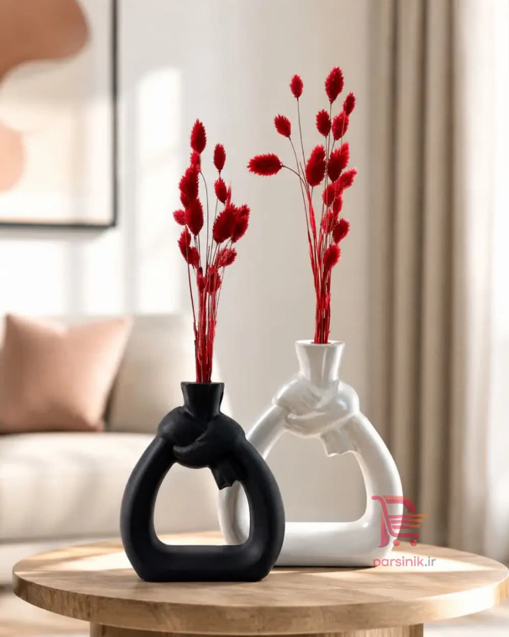 گلدان دکوری سنگی مدل گره