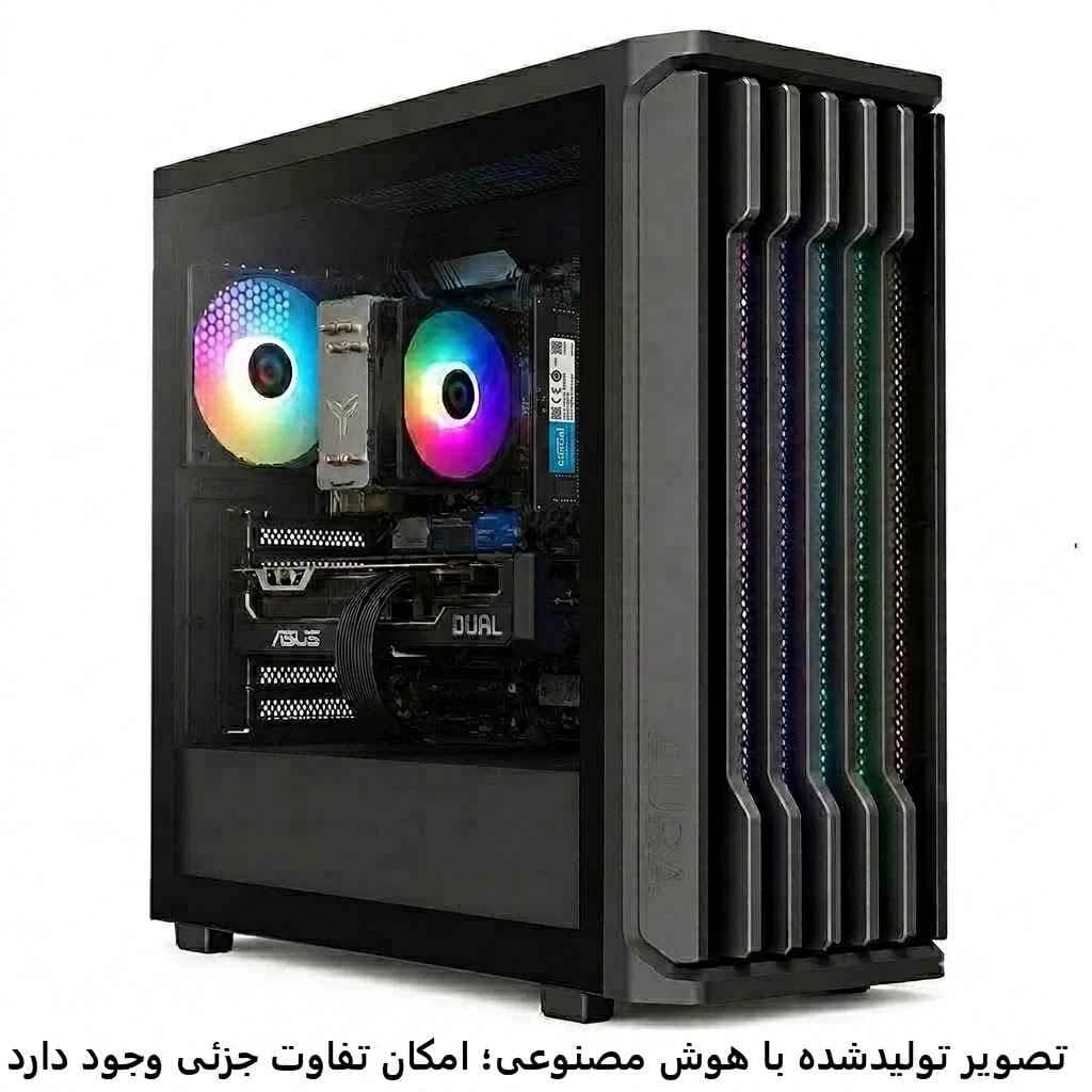 کیس اسمبل شده میان رده گیمینگ 7500f- B650mk- 16GB DDR5- SSD 1TB- RTX5060 8GB کد G047-1