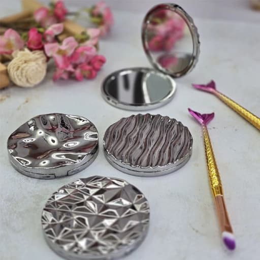 آینه گرد لاکچری سیلور