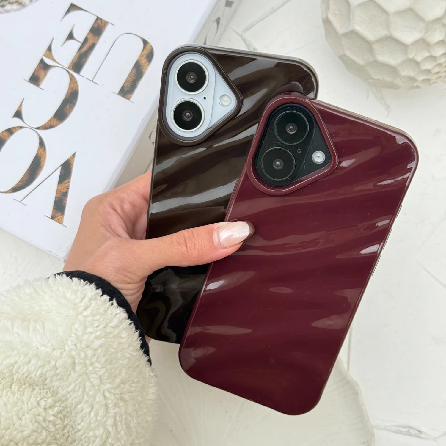 قاب گوشی موج اسپرسو – چری – کروم – موکا (Wave Espresso – Cherry – Chrome – Mocha)