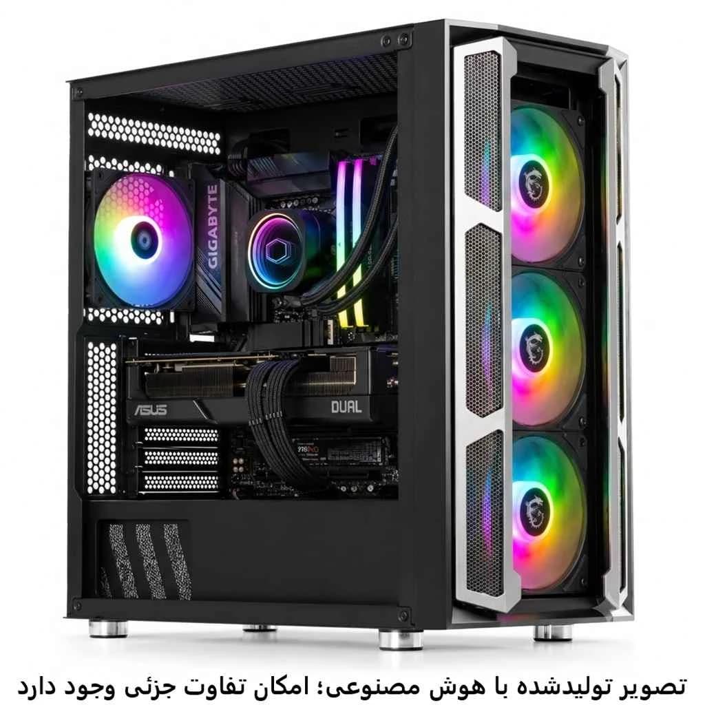 کیس اسمبل شده رندرینگ 245k- b860m wifi- 32GB DDR5- SSD 1T- 5060 16GB کد RE003-2