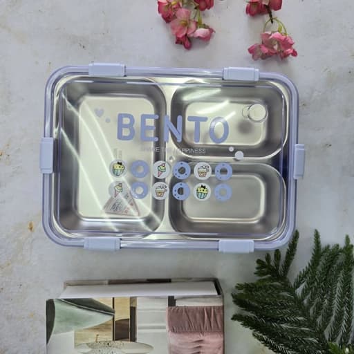 ظرف غذا مستطیل 3 تیکه 900 میلی لیتر BENTO — تصویر ۳