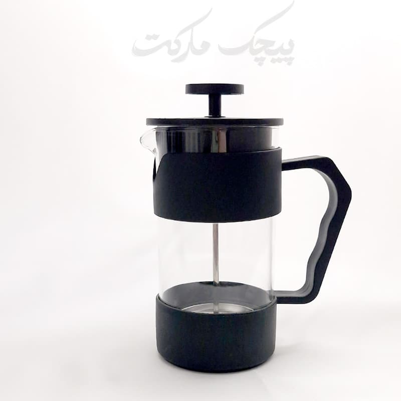 فرنچ پرس مشکی استوانه ای 600 میلی لیتر
