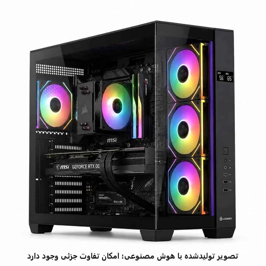 کیس اسمبل شده گیمینگ 13600k- Z790-a wifi- 32GB DDR5- SSD 2TB- RTX 5070 12GB کد G036-1 — تصویر ۲