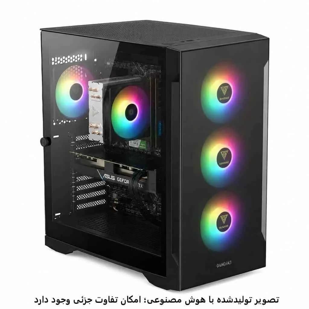 کیس اسمبل شده گیمینگ اقتصادی 13100f- h610m-a wifi- 16GB DDR4- SSD 1TB- RTX3050 8GB کد G035-1 — تصویر ۷