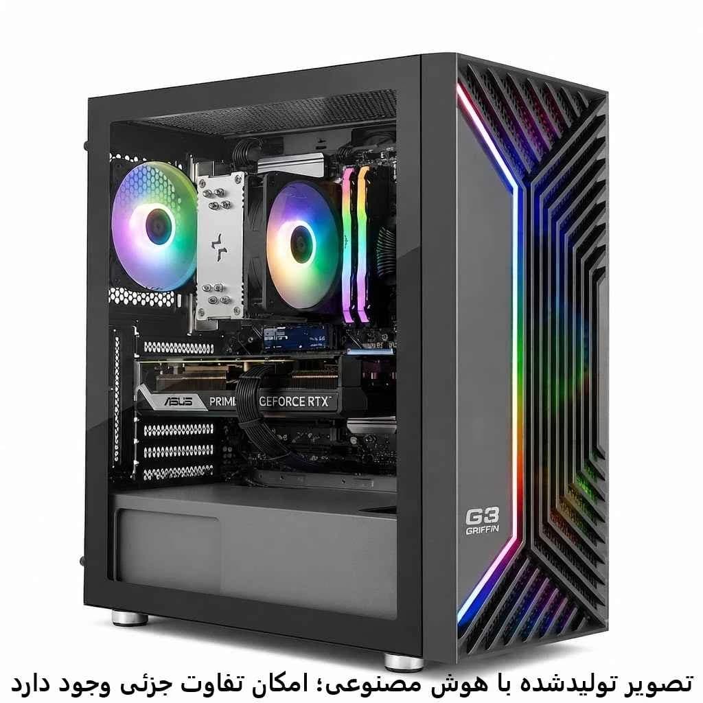 کیس گیمینگ B650M PLUSE- 7800X3D -32GB DDR5- 1TB -5070 کد2-G005