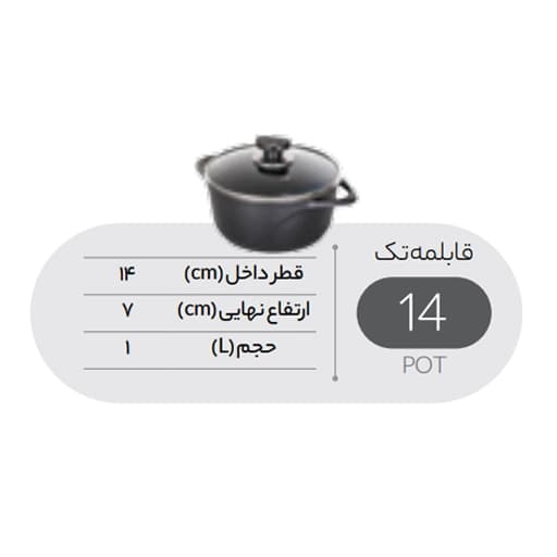 قابلمه مشکی مدل ویکتوریا برند عروس — تصویر ۳