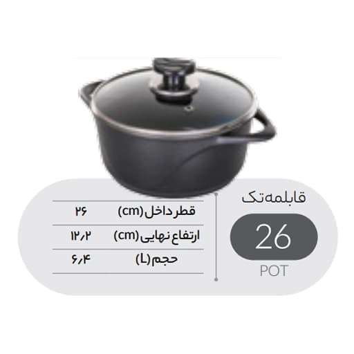 قابلمه مشکی مدل ویکتوریا برند عروس — تصویر ۶