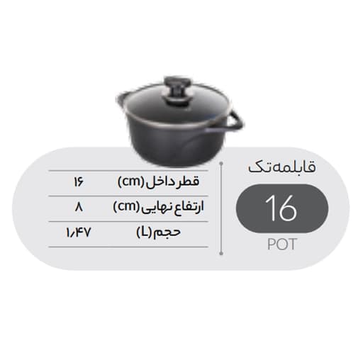 قابلمه مشکی مدل ویکتوریا برند عروس — تصویر ۴