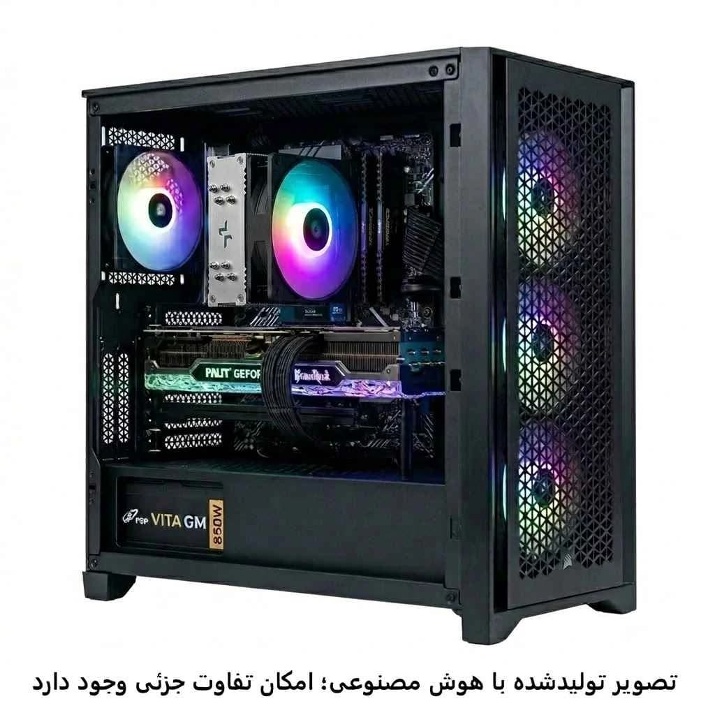 کیس اسمبل شده گیمینگ 13400f-H610MK-16GB DDR4-SSD 1TB-RTX3080 10GBکد 1-GS008