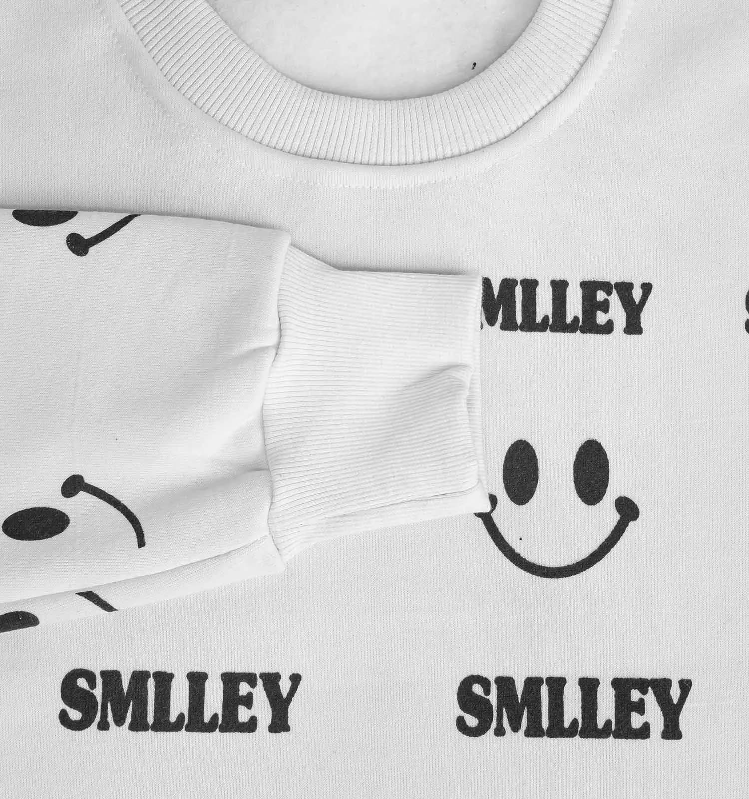 بلوز دورس یقه گرد SMILEY سفید — تصویر ۳