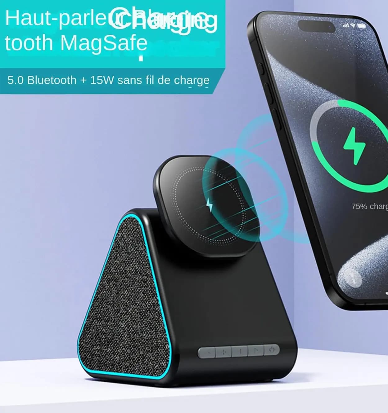 شارژر وایرلس گرین لاین Green lion mag trio-speaker-charger — تصویر ۵