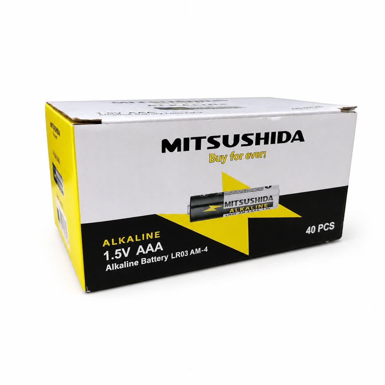 باتری نیم‌قلمی MITSUSHIDA مدل Alkaline LR03 — تصویر ۲