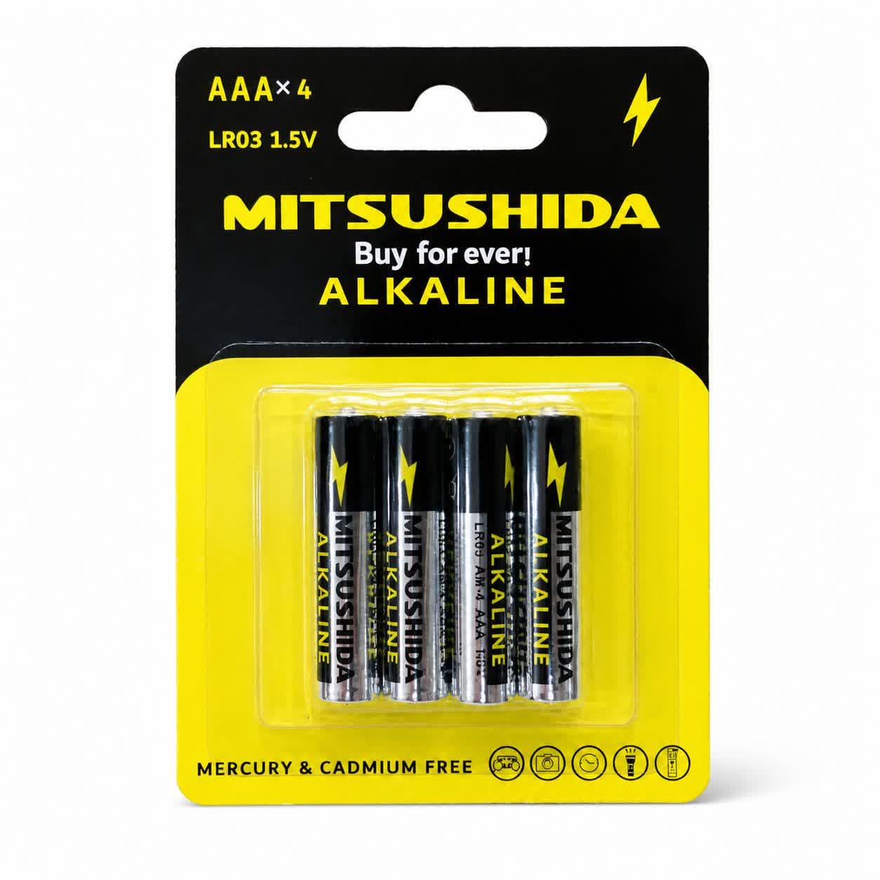 باتری نیم‌قلمی MITSUSHIDA مدل Alkaline LR03