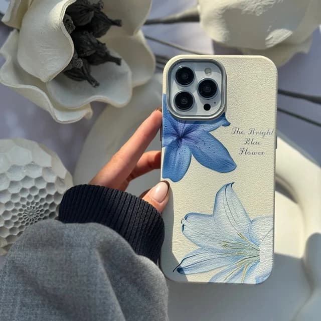 قاب گوشی ماسا کیس لیلیوم آبی آیفون و سامسونگ و شیائومی (Masa Case Lilium Blue)