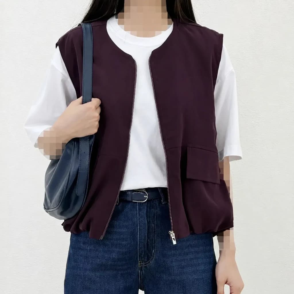 وست حلقه ای سیلک آستر دار