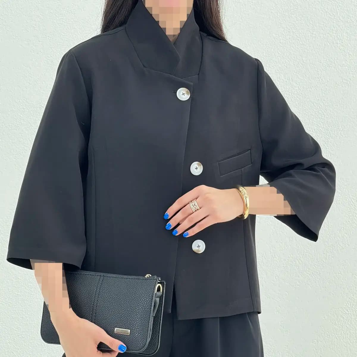 کت زنانه کرپ جیب نما – انتخابی شیک و مدرن — تصویر ۴