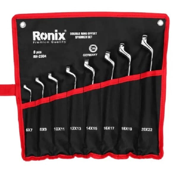 مجموعه 8 عددی آچار دوسر رینگی رونیکس RH-2304 — تصویر ۲