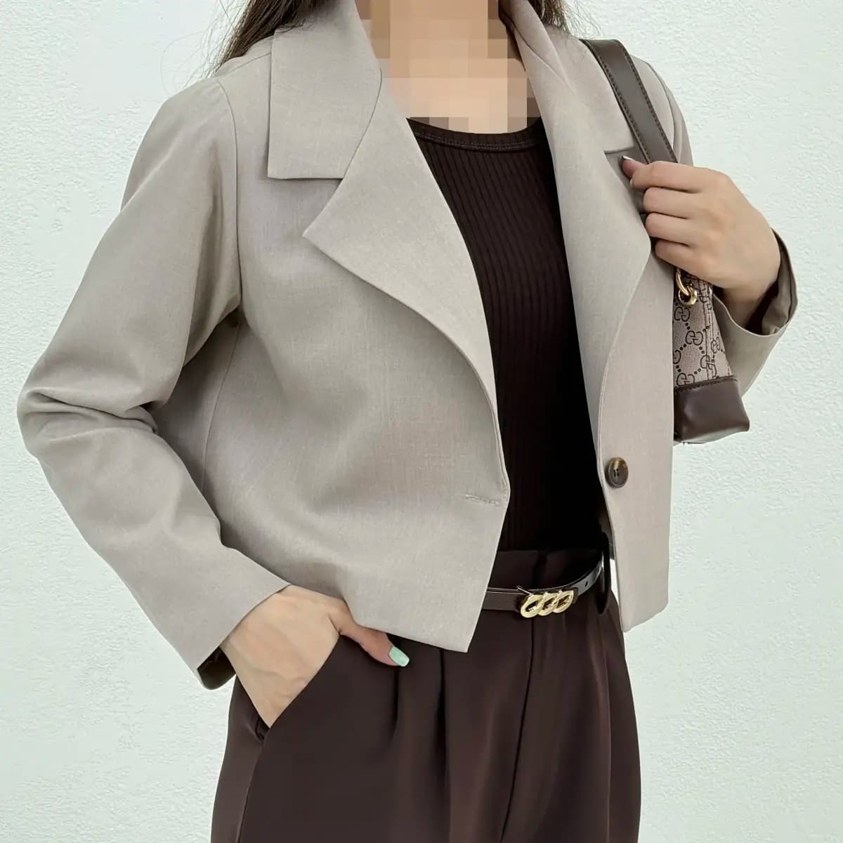 کت زنانه کراپ ترندی — تصویر ۲