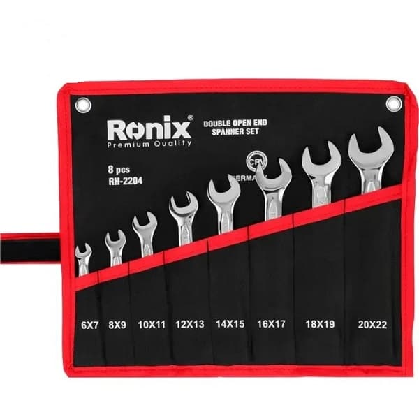 مجموعه 8 عددی آچار دوسر تخت رونیکس RH-2204 — تصویر ۲