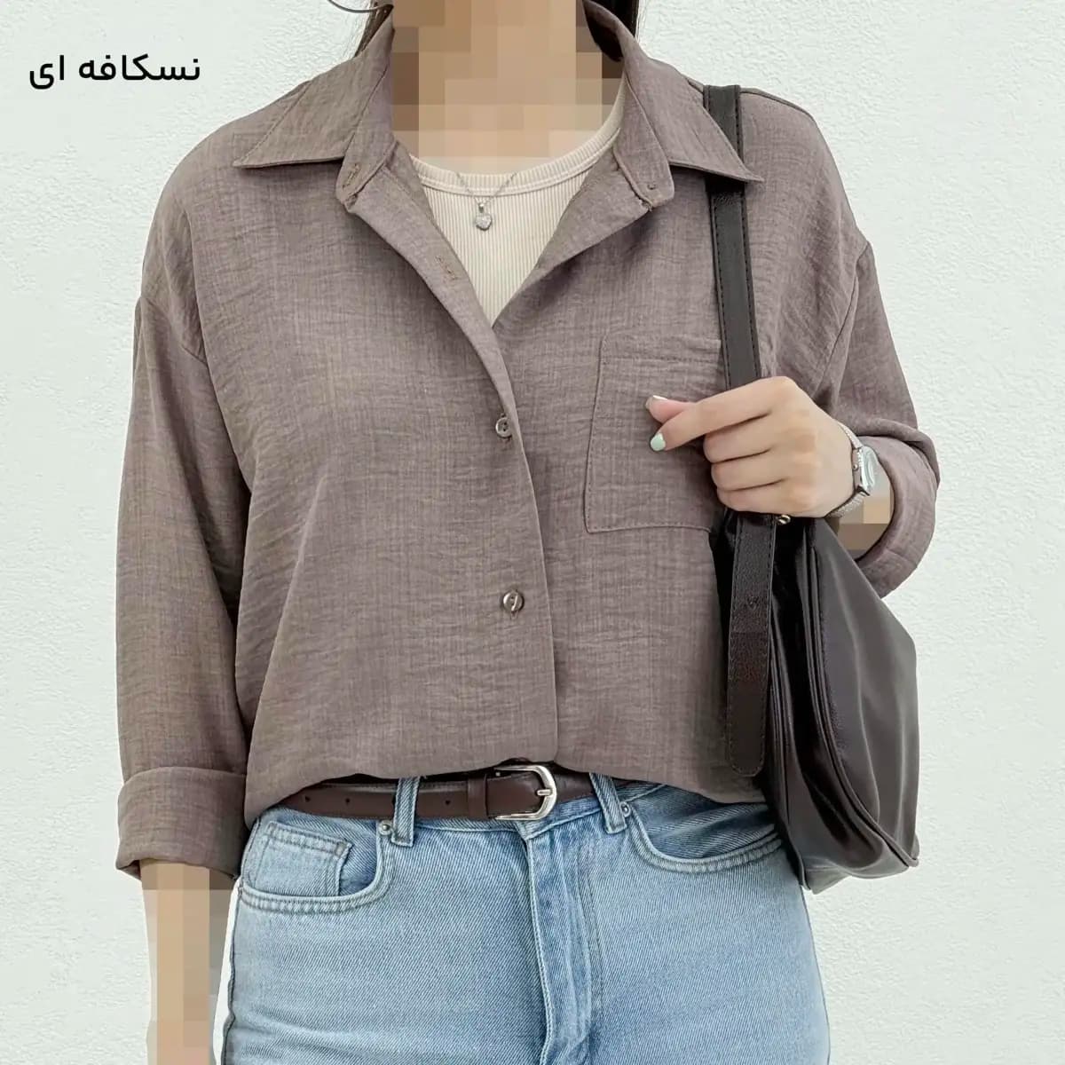 شومیز زنانه تک جیب شیک و آزاد