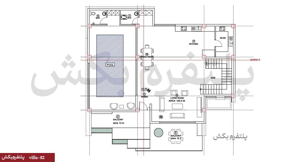 طراحی ویلا تریبلکس【چهار خواب】villa-82 — تصویر ۵