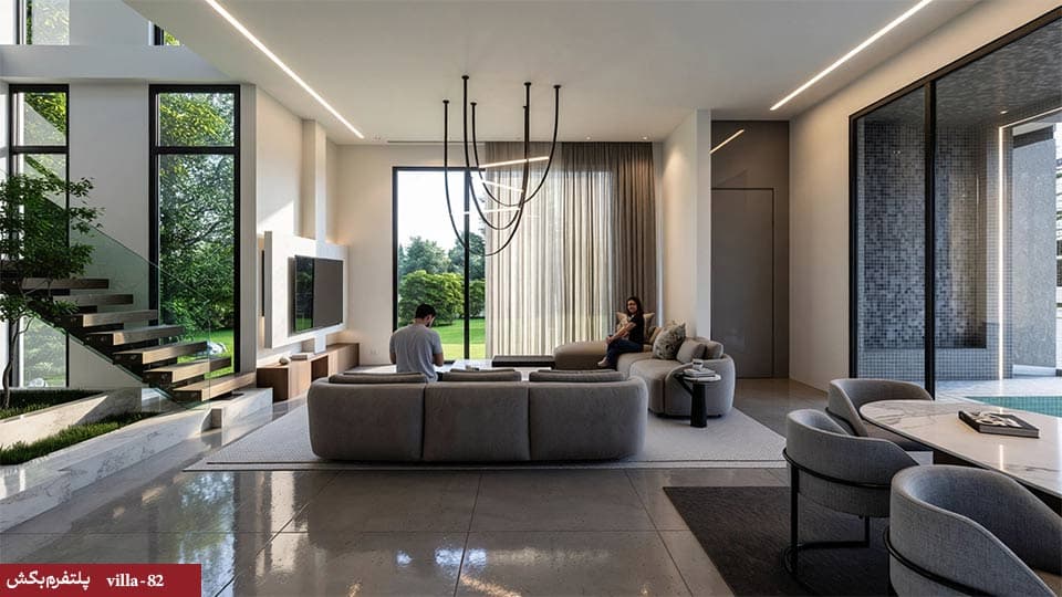 طراحی ویلا تریبلکس【چهار خواب】villa-82 — تصویر ۲