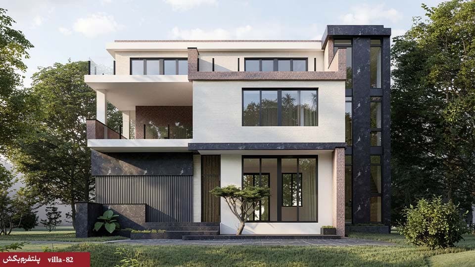 طراحی ویلا تریبلکس【چهار خواب】villa-82