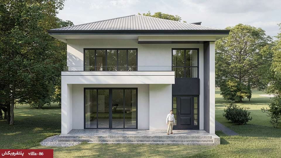 طراحی ویلا دوبلکس【چهار خواب】villa-86