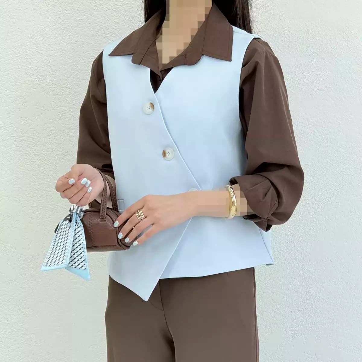 وست کرپ زنانه جلو دکمه — تصویر ۴