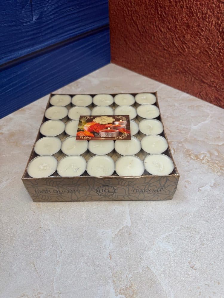 شمع وارمر سفید 100 عددی | شمع تی لاایت (Tea Light) سفید برای وارمر و دکور — تصویر ۲